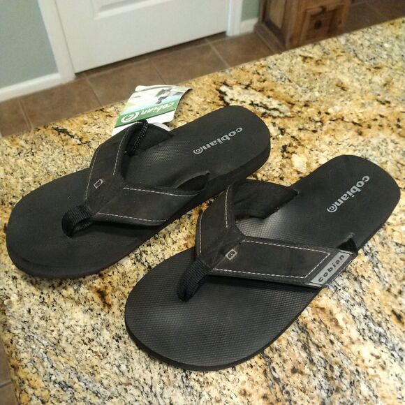 Vtg Man Cobian Maverick 11 Flip Flop Sandal MAV 10-001 Black 100% Original New - Picture 1 of 12